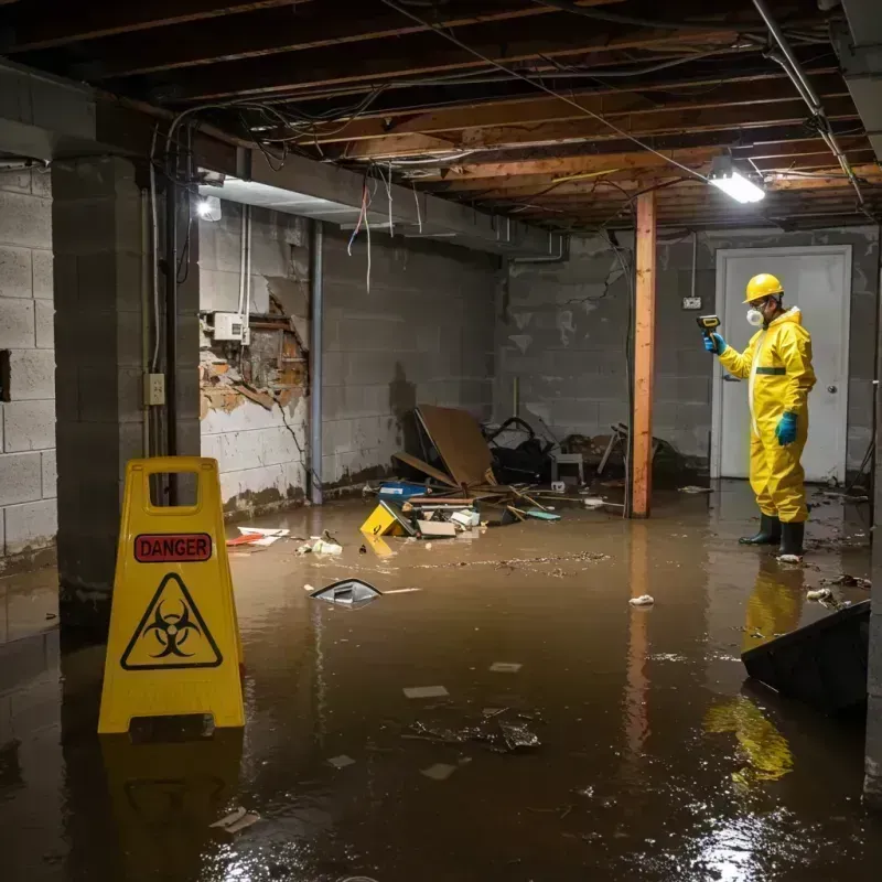 Flooded Basement Electrical Hazard in Harrodsburg, KY Property